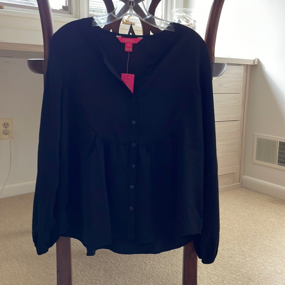 Lilly Pulitzer Black Hensley Top